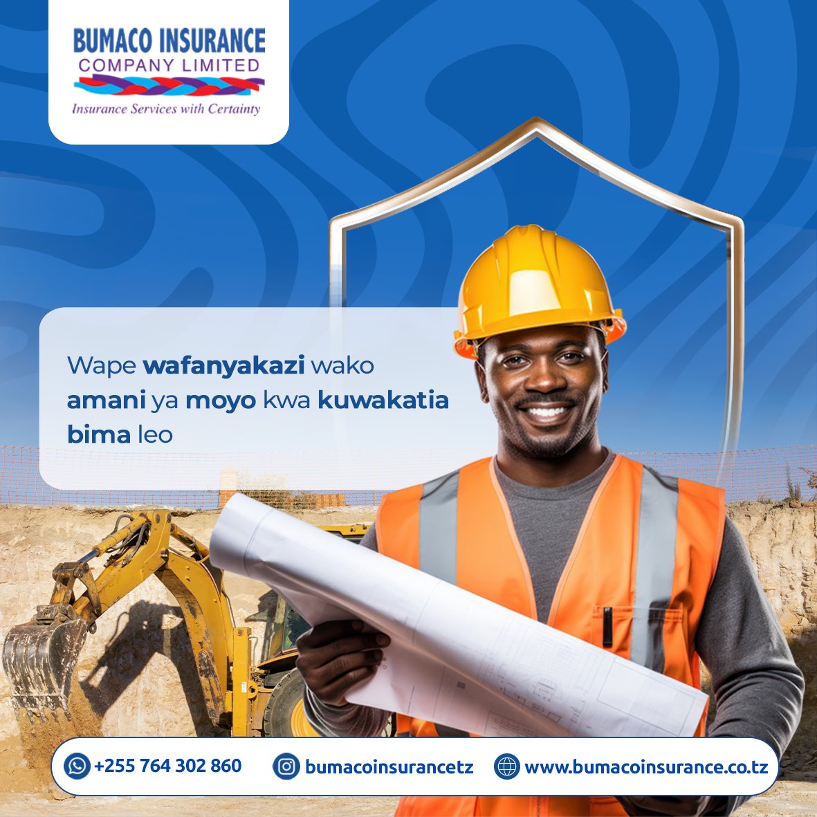 BumacoInsurance's tweet photo. Tuulize Bima Zinazowakinga Wafanyakazi Dhidi Ya Majanga Ya Ajali, Utaalam, Mali Zao…. Tuko Tayari Kuwahudumia https://t.co/ovTki98pw6