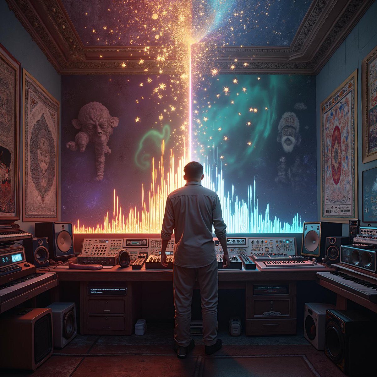 Sound_Up_Studio's tweet image. Je me suis surpris à coller un mode Hijaz sur un riff rock. Ça sonnait chelou... puis magique… puis évident. Comme si deux mondes se serraient la main à travers les harmoniques. 🎶🪷
#ProductionMusicale #CreativeSound #ArtisticDirection #SoundJourney