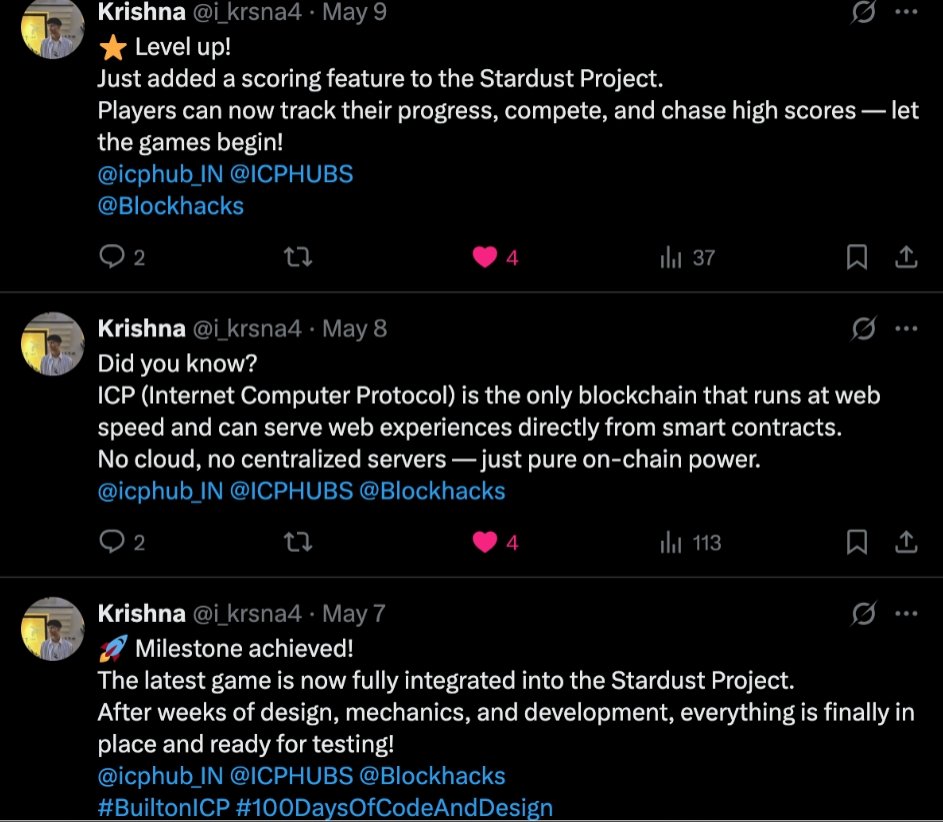 Blockhacks's tweet image. The CodeStep program is in full swing developers like @Pragyaxh3 , @i_krsna4, @Priyans82817647 are actively building exciting projects.

Project Phases:
✅ Planning
✅ Design
✅ Coding
Currently in Testing phase

Here are some top daily posts from our awesome participants 👇…