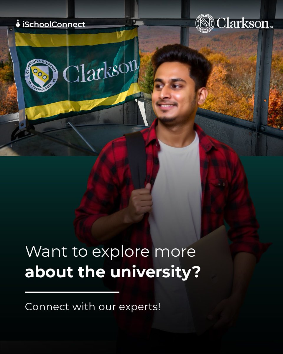 iSchoolConnect (@ischoolconnect) on Twitter photo Applying to Clarkson University for grad school? Here's your doc checklist:
π Transcripts
π GMAT/GRE (if required)
π¬ 2β3 LoRs
π£οΈ TOEFL 80 | IELTS 6.5 | Duolingo 115
π Personal Statement
π Resume/CV
Visit : ischoolconnect.com/pages/lp/clark⦠to get expert help! 
#studyabroad #Career Applying to Clarkson University for grad school? Here's your doc checklist:
π Transcripts
π GMAT/GRE (if required)
π¬ 2β3 LoRs
π£οΈ TOEFL 80 | IELTS 6.5 | Duolingo 115
π Personal Statement
π Resume/CV
Visit : ischoolconnect.com/pages/lp/clark⦠to get expert help! 
#studyabroad #Career