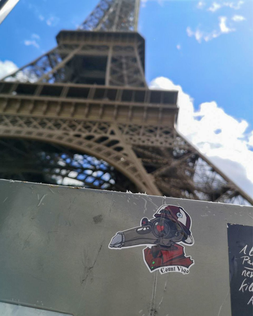 Vigo's sticker crowns the Eiffel Tower, the tower of love that makes Paris sigh!  But #India and #Pakistan are building their mushroom cloud, which rises higher than any romantic dream. 
Vigo's love sticks longer than radioactive fallout!  

count-vigo.com 

#VigoInParis