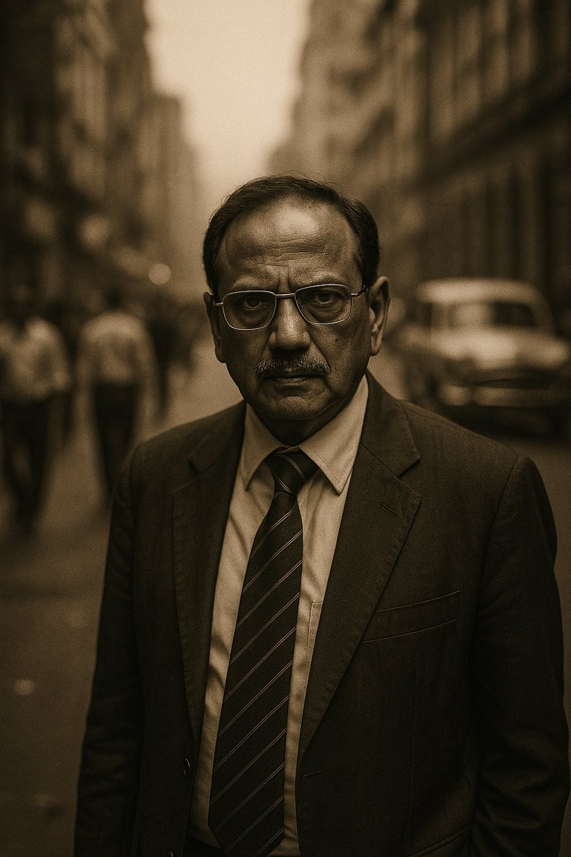THREAD: The Ghost Who Stared Back: Ajit Doval’s Secret War for Bharat

Some heroes hold swords.
Others walk into the enemy’s den wearing a smile, a fake beard, and no backup.
Ajit Doval was never just a man.
He is Bharat’s eyes in the dark, its mind in the shadows, and when