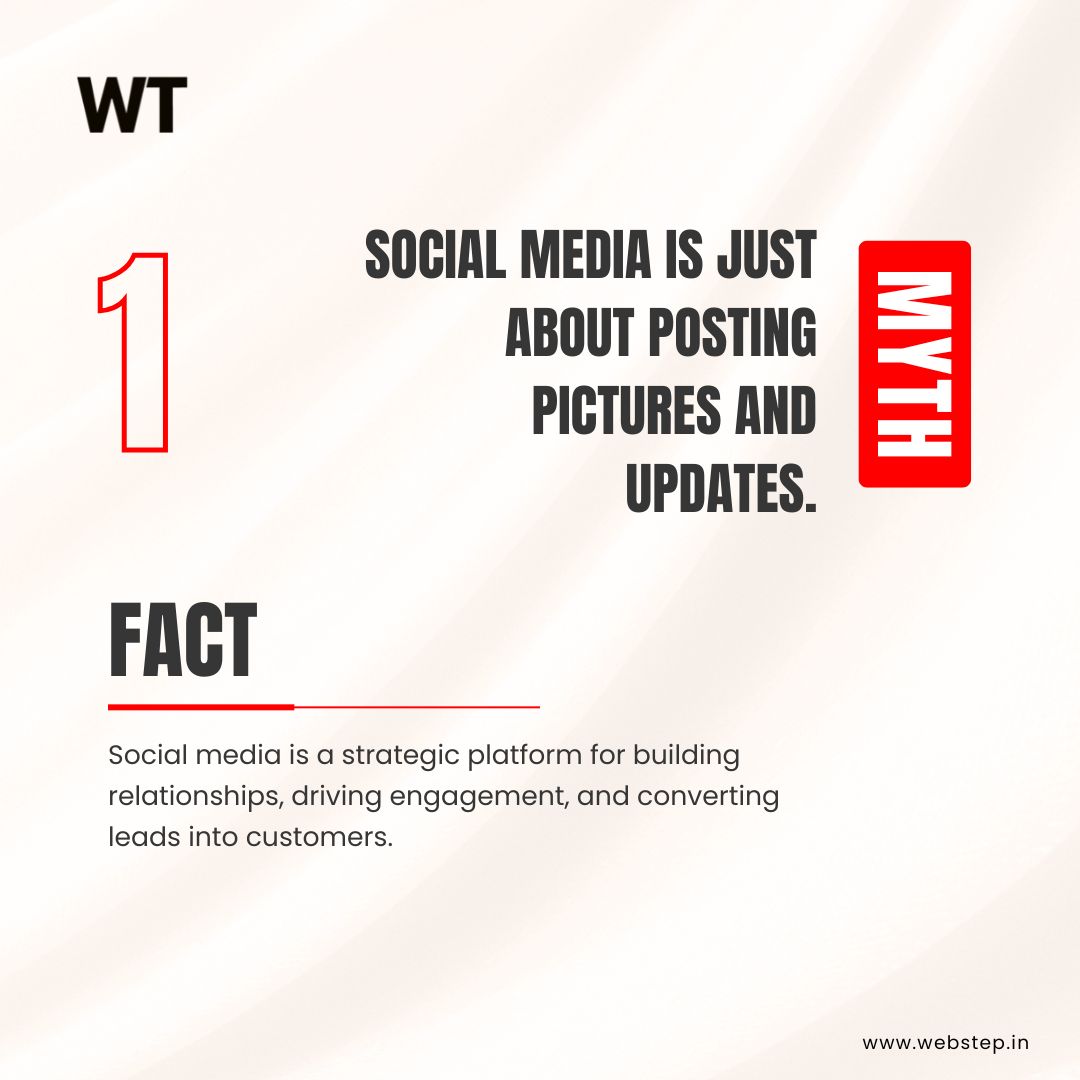 websteptech's tweet image. Think social media is just for brand awareness? Think again! 
Break free from these 4 myths and discover how strategic social media can fuel growth. 
Ready to turn your social platforms into growth engines? Let’s make it happen!
Contact us today!
#webstep #SocialMediaMarketing