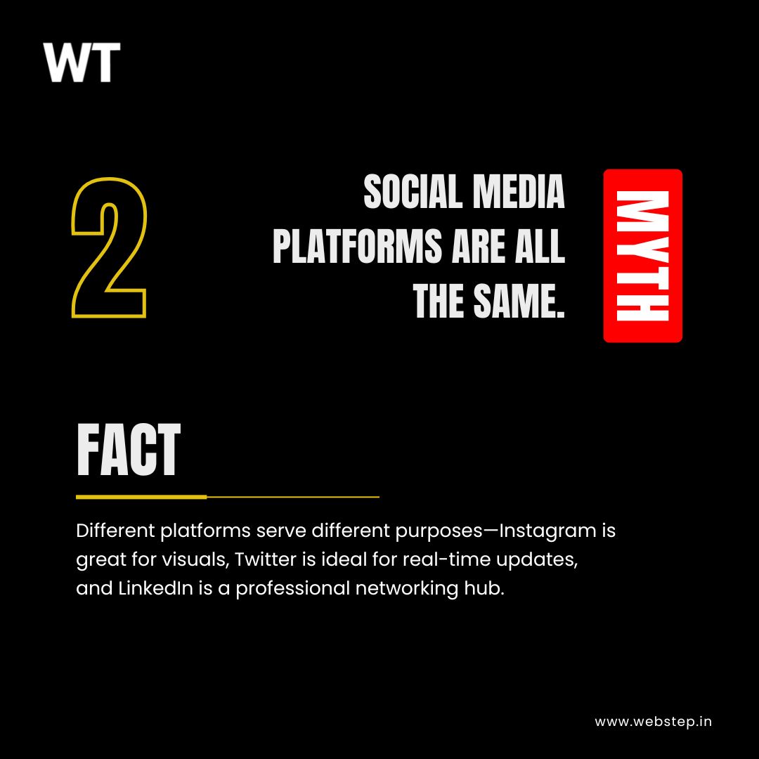 websteptech's tweet image. Think social media is just for brand awareness? Think again! 
Break free from these 4 myths and discover how strategic social media can fuel growth. 
Ready to turn your social platforms into growth engines? Let’s make it happen!
Contact us today!
#webstep #SocialMediaMarketing