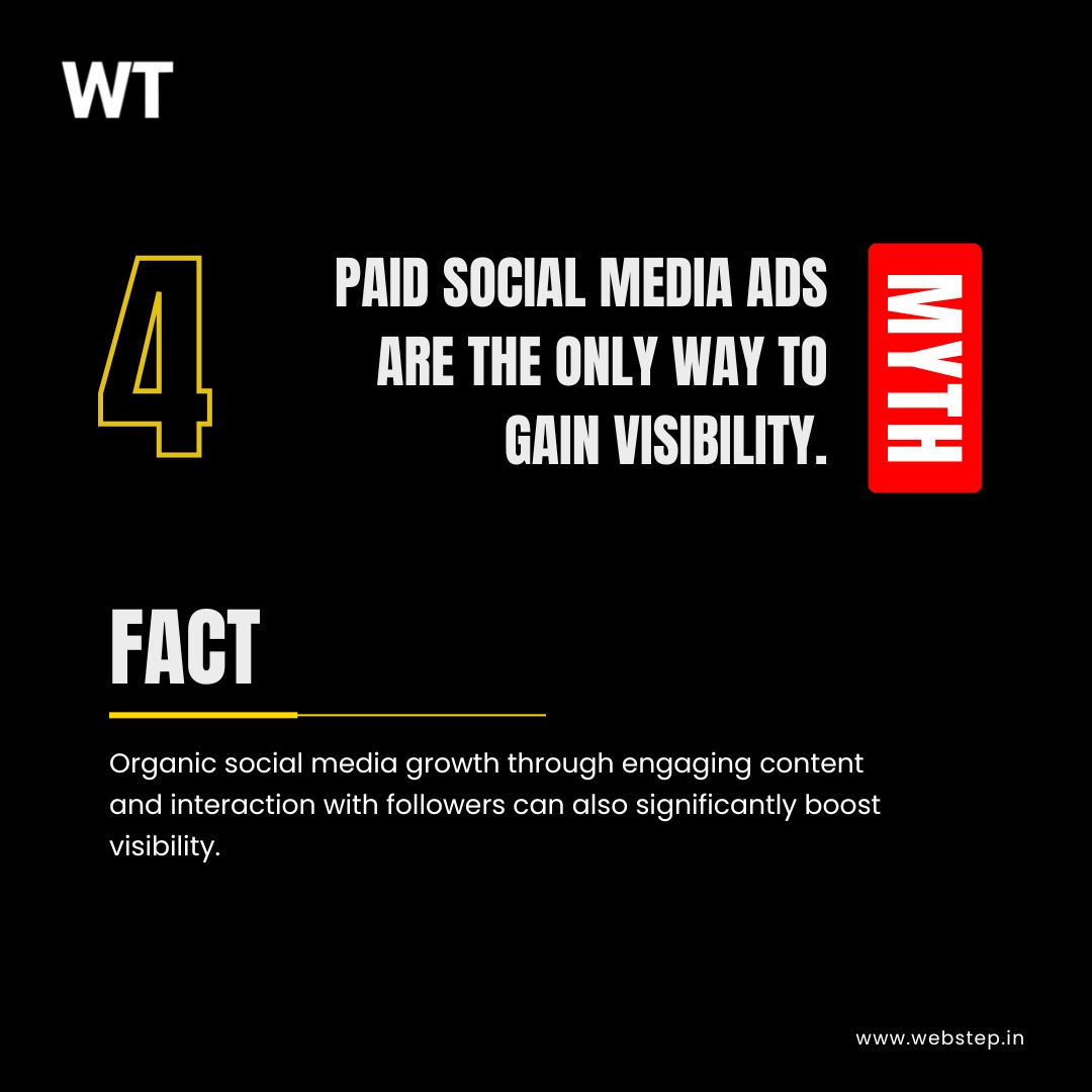 websteptech's tweet image. Think social media is just for brand awareness? Think again! 
Break free from these 4 myths and discover how strategic social media can fuel growth. 
Ready to turn your social platforms into growth engines? Let’s make it happen!
Contact us today!
#webstep #SocialMediaMarketing