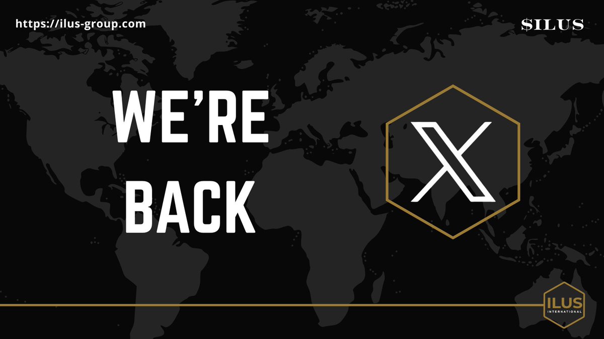 We’re back!
ILUS is re-engaging with our community here on X.
Over the past year, we’ve been building, evolving, and diversifying — expanding our global footprint and driving innovation across multiple sectors.
We look forward to sharing more with you.
$ILUS #GlobalGrowth