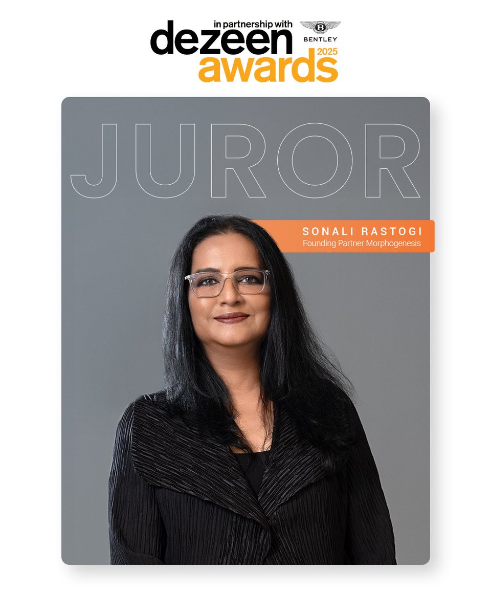 We’re   celebrating a proud moment! 
 
    Our Co-founder &amp; Principal Architect, Sonali Rastogi, is on the jury for <a href="/dezeenawards/">Dezeen Awards</a> 2025!
 
    An incredible honour to represent Morphogenesis on a global stage for   design excellence. 
 
    <a href="/dezeen/">Dezeen</a> #SonaliRastogi #Morphogenesis