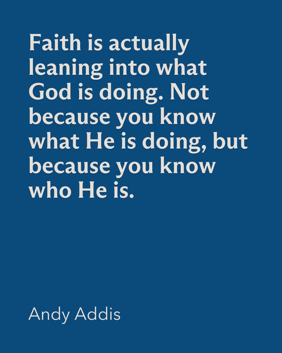 Faith isn't about having all the answers — it's about trusting the One who does. Lean in, not because you understand the plan, but because you trust the One behind it.