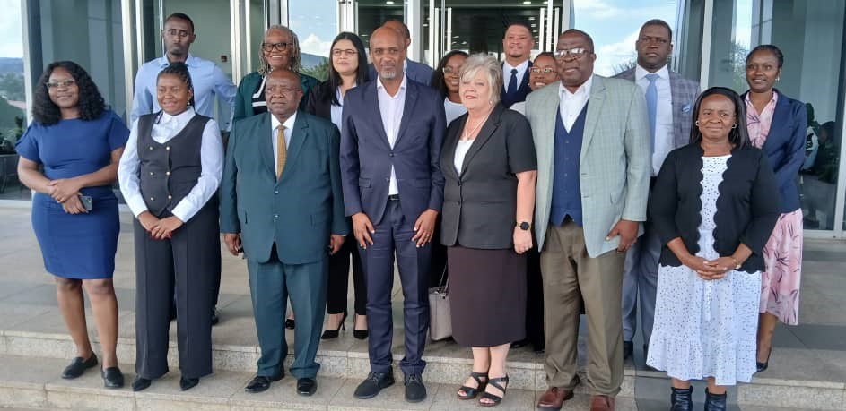 Ministry of Justice (@rwanda_justice) on Twitter photo Minister of Justice/Attorney General <a href="/eugirashebuja1/">Dr. Emmanuel Ugirashebuja</a> received a delegation from Namibia led by Deputy Chief Justice, Hon. Justice Petrus Damaseb, to learn about Access to Justice in Rwanda, Digitalization of the Justice Sector services as well as IECMS implementation journey. Minister of Justice/Attorney General <a href="/eugirashebuja1/">Dr. Emmanuel Ugirashebuja</a> received a delegation from Namibia led by Deputy Chief Justice, Hon. Justice Petrus Damaseb, to learn about Access to Justice in Rwanda, Digitalization of the Justice Sector services as well as IECMS implementation journey.