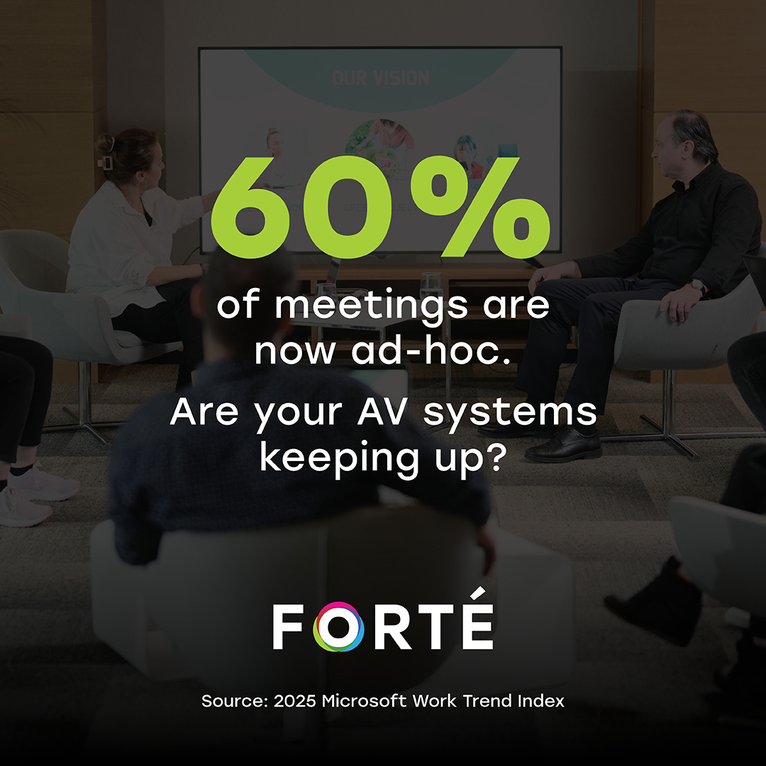Meeting spaces should be ready to handle everything -- at any time. If your teams can't pop in and get to work, we can help. And we do it with speed, agility, scalability and consistency. Learn more at 4te.pro/43hEOLM #ProAV #MicrosoftWTI #Meetings