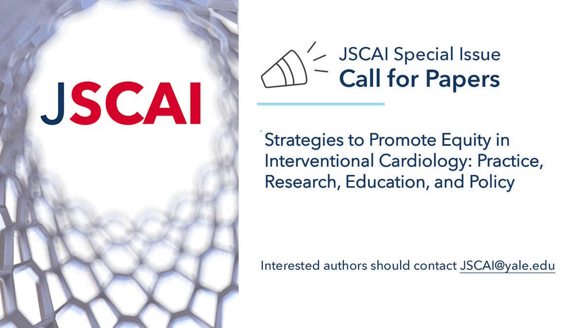 MyJSCAI (@myjscai) on Twitter photo ⏳Last day to submit your research for our Special Issue on Equity in #IC! 🌍📚 Don’t miss your opportunity to contribute to the conversation.
Read more:➡️ bit.ly/4goMD7I
Guest editors: <a href="/MCoylewright/">megan coylewright md mph</a>, <a href="/_WayneBatchelor/">Wayne Batchelor, MD</a>, <a href="/MayraGuerreroMD/">Mayra Guerrero, MD</a> ⏳Last day to submit your research for our Special Issue on Equity in #IC! 🌍📚 Don’t miss your opportunity to contribute to the conversation.
Read more:➡️ bit.ly/4goMD7I
Guest editors: <a href="/MCoylewright/">megan coylewright md mph</a>, <a href="/_WayneBatchelor/">Wayne Batchelor, MD</a>, <a href="/MayraGuerreroMD/">Mayra Guerrero, MD</a>