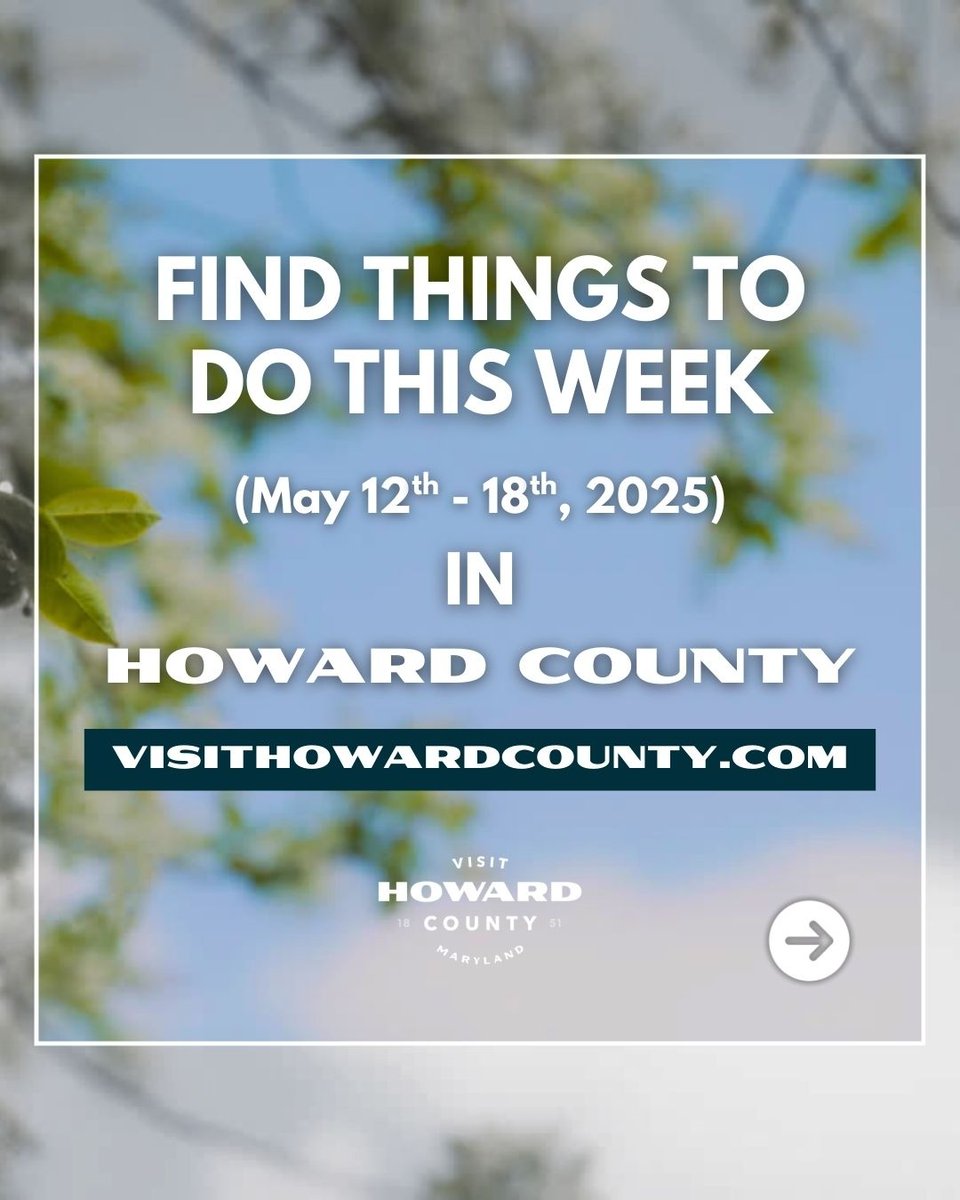 This week is your opportunity to explore Howard County's highlights. Find art, music, dining, and events to make your May memorable! 

Don't miss Wine in the Woods and your last chance to catch "The Music Man" at Toby's Dinner Theatre!

Explore events at l8r.it/imyj