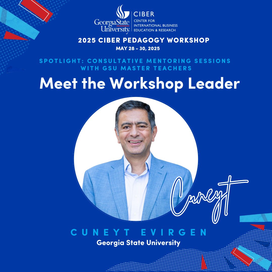 Faculty Feature: Dr. Cuneyt Evirgen will lead a Consultative Mentoring Session at the <a href="/GSU_CIBER/">GSU-CIBER</a>  Pedagogy Workshop!
🌍 Intl. business expert
🎓 GSU-CIBER Faculty Director
💼 Board-level experience in global retail
🔗 Register now: bit.ly/3XlxmNz