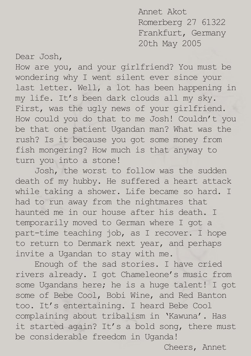 Annet writes to Kabali after a long while !