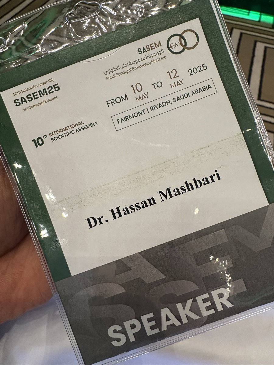 It was a great honor to be invited as a speaker by <a href="/SaudiEmergency/">SASEM</a> <a href="/sasem25/">Saudi Society of Emergency Medicine - SASEM25</a> to talk about “Building Effective Regional Trauma Network”. Got to meet great old friends and I’m looking forward for more collaboration inside &amp; outside the Trauma Bay. <a href="/SGSS_KSA/">SGSS</a> <a href="/OneMedZone/">Medical Students in Saudi Arabia. MSSA</a>