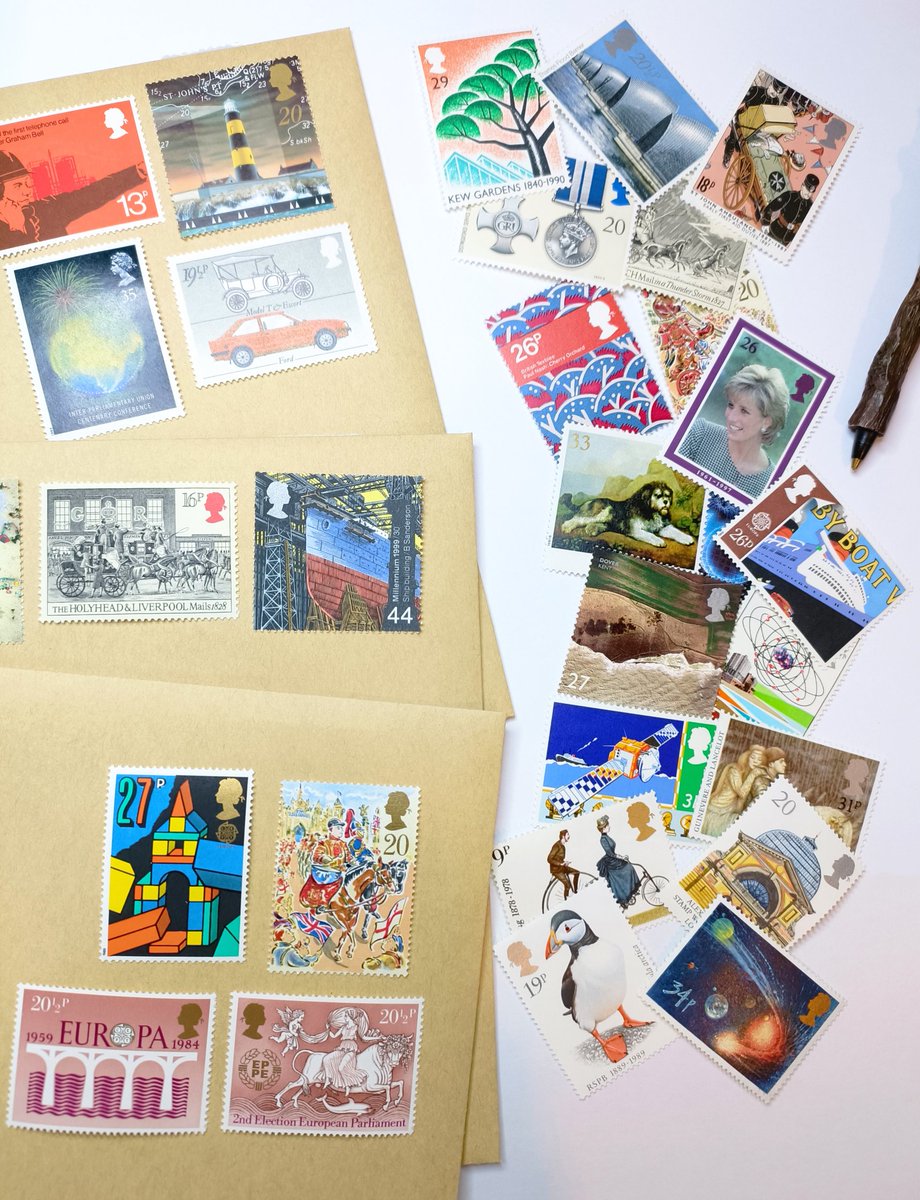 It's National Stationery Week
Postage stamps are an essential in any stationery collection. You buy pretty stationery, why not buy interesting and pretty stamps too? 💌
My lucky dip bags of vintage mixed value stamps are now £4.25 for this week only
pieceofthepast.co.uk/shop/ols/produ…