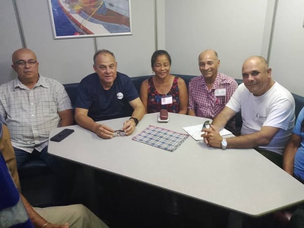 GemarOsde's tweet photo. Visita a Serv. Marítimos Antillas donde se  ontó con la participación de autoridades del Gobierno, Partido y el Delegado del Transporte. El entusiasmo de los trabajadores por las acciones  emprendidas para la recuperación de embarcaciones se hace evidente. @MitransCuba https://t.co/ZcHl2GNqLK