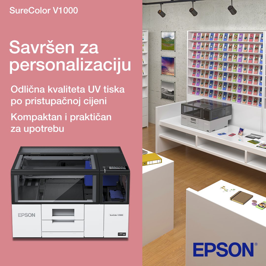 DITdoo's tweet photo. Epson Surecolor SC-V1000 - A4 UV plošni printer - https://t.co/o6psnBuJOa https://t.co/G4ipJ43bPw