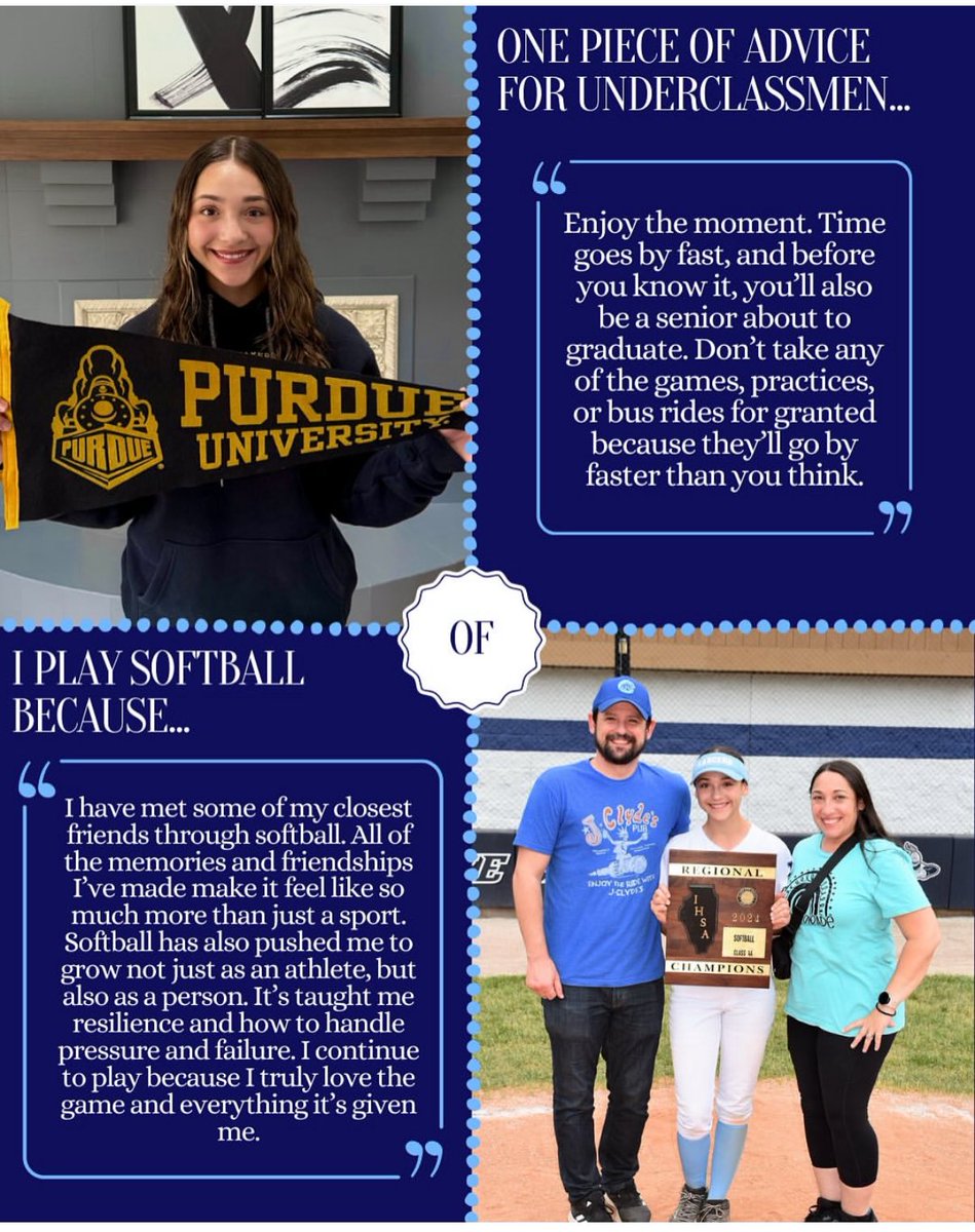 Gaby’s Softball Senior Night is tomorrow. Can’t believe how fast time flies. #golancerssoftball