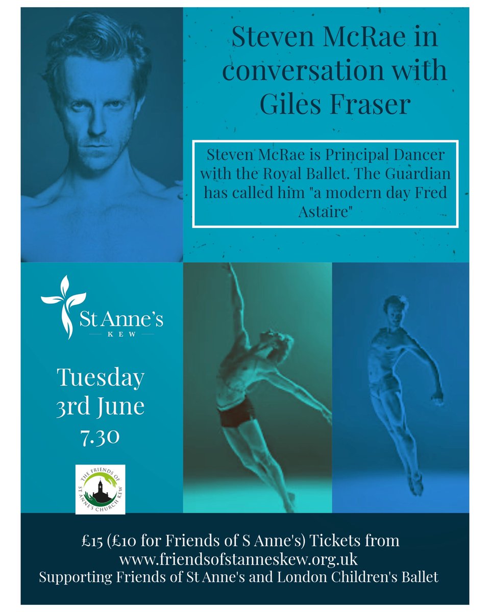 Steven McRae (@_stevenmcrae) on Twitter photo WHAT IS RESILIENCE TO YOU?
I am delighted to be invited by Reverend Canon Dr <a href="/giles_fraser/">Giles Fraser</a>, journalist, broadcaster & Vicar of St Anne’s Kew, to discuss all things Resilience and what that means to us all!
JOIN US TUESDAY 3rd JUNE 7.30pm
friendsofstanneskew.org.uk/steven-mcrae-i… WHAT IS RESILIENCE TO YOU?
I am delighted to be invited by Reverend Canon Dr <a href="/giles_fraser/">Giles Fraser</a>, journalist, broadcaster & Vicar of St Anne’s Kew, to discuss all things Resilience and what that means to us all!
JOIN US TUESDAY 3rd JUNE 7.30pm
friendsofstanneskew.org.uk/steven-mcrae-i…