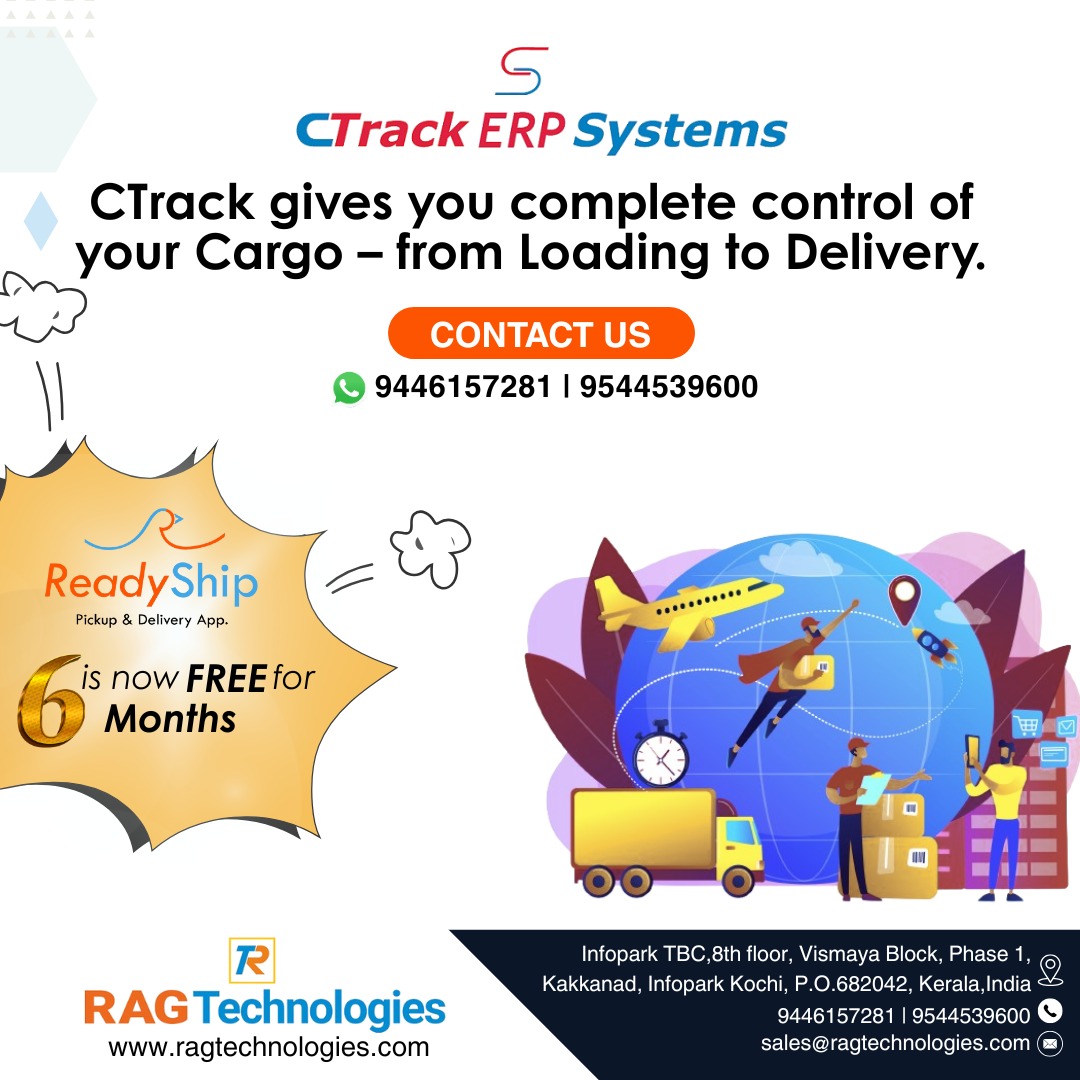 XRagTech's tweet photo. Take Full Control of Your Cargo – From Loading to Delivery!
Plus, get ReadyShip Pickup &amp; Delivery App 💯FREE for 6 months!

Contact Us: 9446157281 | 9544539600
 https://t.co/cSvENIwR9u

#ragtechnologies #bestsoftwarecompanyinkochi #CargoManagement #readyship #pickupanddeliveryapp https://t.co/NAbMT31Qve