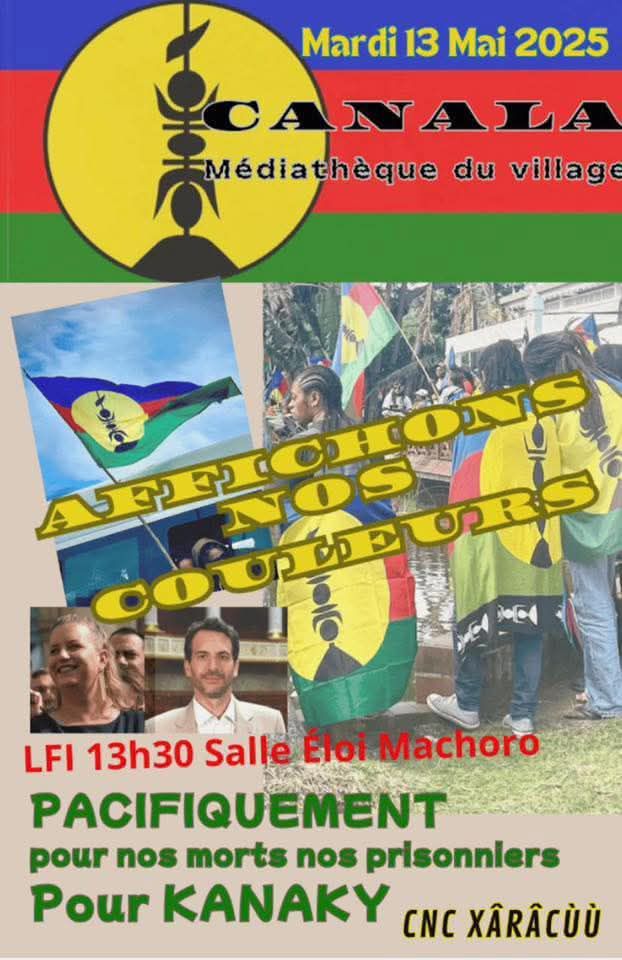 Une journée commémorative du soulèvement du 13 mai 2024 aura lieu demain sur Canala.

Lieu: Commune de Canala, Province Nord, Nouvelle-Calédonie 
Date: 13.05.25 

Source: facebook.com/share/p/1JHpmE…