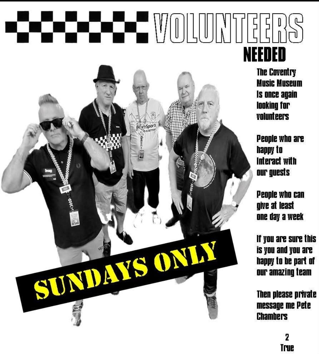 CovMusicM's tweet image. The CMM is looking for volunteers to join us on a Sunday, and be part of of our amazing team. PM for more info..