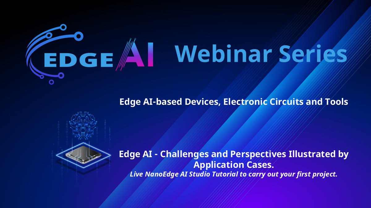 📢 Join our webinar “Edge AI – Challenges and perspectives illustrated by application cases."

🗓️ Date: 3 June 2025
⏰ Time: 10:00-11:30 am CET
➡️ Register now: attendee.gotowebinar.com/register/25392…

Learn more here: edge-ai-tech.eu/edge-ai-academ…