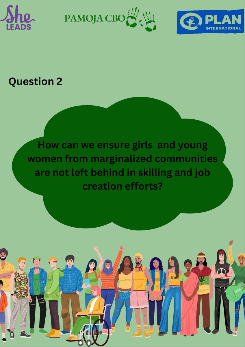 Question 2

How can we ensure girls and young women from marginalized communities are not left behind in skilling and job creation efforts?

#EmpowerHerNow
#OpportunitiesforHer
