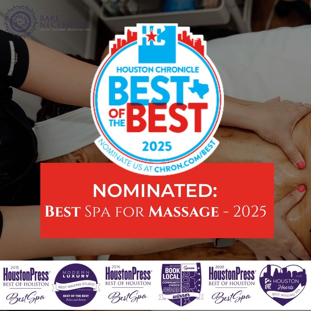 We’re officially nominated for Best Spa for Massage in the <a href="/HoustonChron/">Houston Chronicle</a> 2025 Awards! 🎉
Help us win by voting here → chron.com/best/#/gallery…
Every vote helps us shine. 💜
#BareNecessitiesSpa #BestOfTheBest #HoustonChronicle