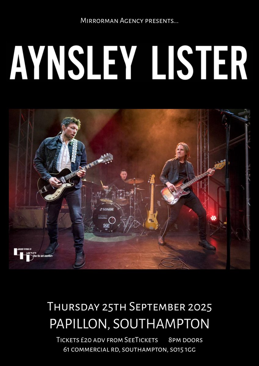 4️⃣months today we'll be at Papillon rocking out to <a href="/AynsleyLister/">Aynsley Lister</a> and his band!
Will you join us?

Papillon is a stunning converted church venue, right next to #Southampton train station.
Aynsley Lister is one of the UK's most exciting #bluesguitarists

🎟️ww.seetickets.com/promoter/mm/20…