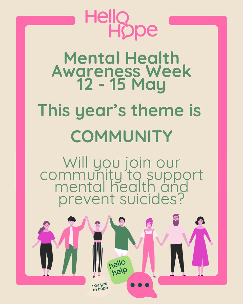 It’s Mental Health Awareness Week and this year’s theme is community.

We believe a community effort is needed to prevent suicides.

Will you join our community? 🩷🤍💚

#mentalhealth #mentalhealthawareness #mentalhealthawarenessweek #suicideprevention