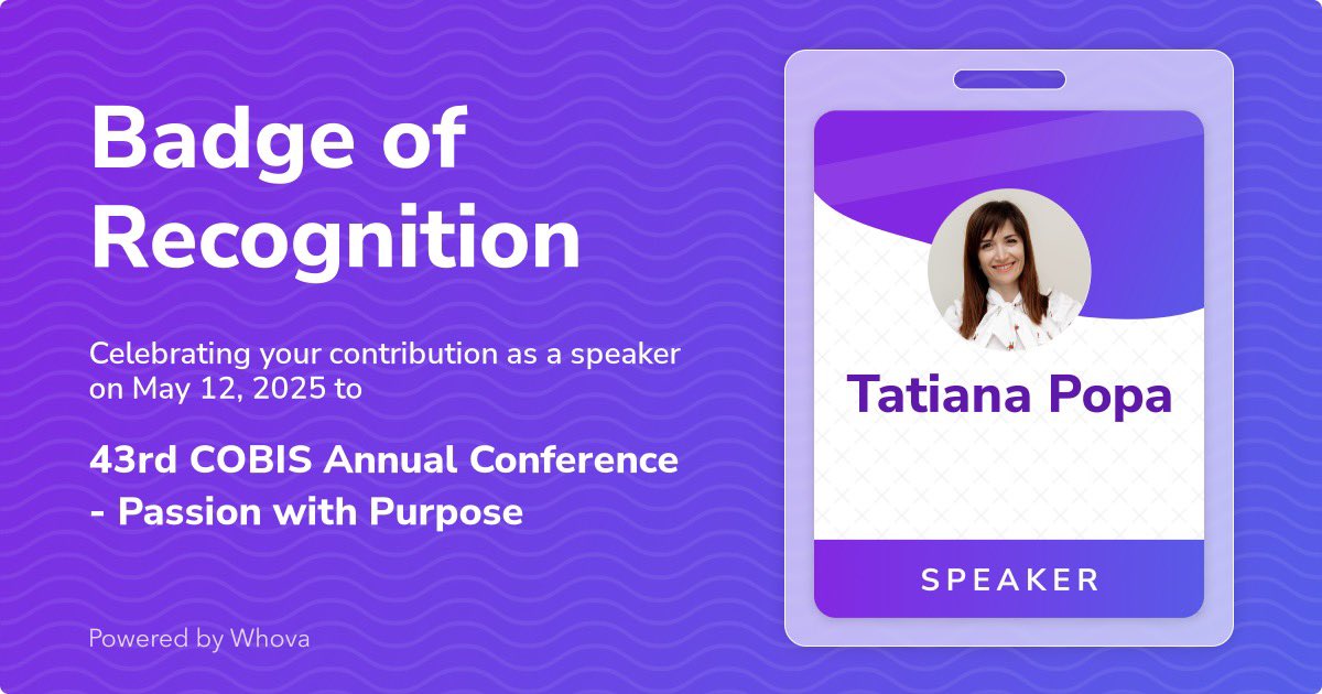 Tatiana Popa #Moldova (@tatianapopab) on Twitter photo Thrilled to share that I just spoke at 43rd COBIS Annual Conference - Passion with Purpose! Big thanks to the organizers and everyone who joined the session.🌟
Your presence made it special!
#COBIS25 <a href="/COBIS_CEO/">Colin Bell</a> <a href="/HIS_Moldova/">Heritage International School-Moldova, Europe</a> <a href="/his_global/">HIS_Global_Education</a> #internationalschools Thrilled to share that I just spoke at 43rd COBIS Annual Conference - Passion with Purpose! Big thanks to the organizers and everyone who joined the session.🌟
Your presence made it special!
#COBIS25 <a href="/COBIS_CEO/">Colin Bell</a> <a href="/HIS_Moldova/">Heritage International School-Moldova, Europe</a> <a href="/his_global/">HIS_Global_Education</a> #internationalschools