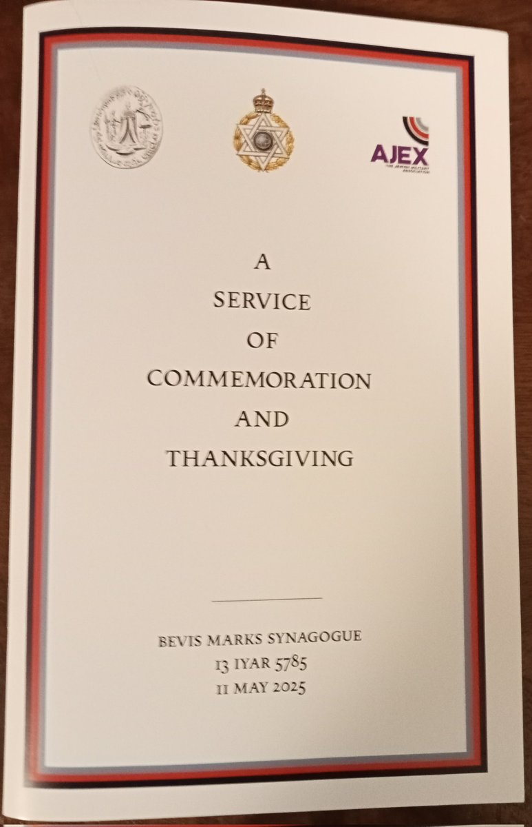 Privileged to attend a moving and thoughtful VE service of commemoration and thanksgiving at the Bevis Marks Synagogue on Sunday. Thank you for making me so welcome.