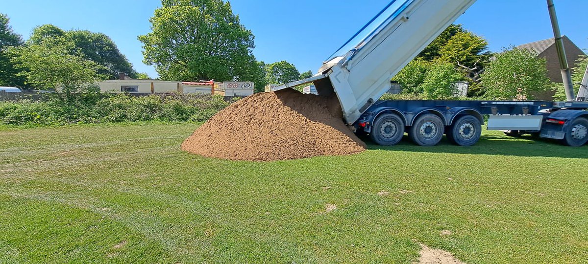 AFC Pogmoor (@afcpogmoor) on Twitter photo Suns out and our summer renovation work is well underway at Woodview Lane.
60 tons of specialist sand delivered so far...pitches are been scarified before overseeding and sanding tomorrow 👌🏻
All goal posts are down and away 😊
<a href="/SHCFA/">Sheffield FA ⚽️</a> <a href="/FootballFoundtn/">Football Foundation</a> Suns out and our summer renovation work is well underway at Woodview Lane.
60 tons of specialist sand delivered so far...pitches are been scarified before overseeding and sanding tomorrow 👌🏻
All goal posts are down and away 😊
<a href="/SHCFA/">Sheffield FA ⚽️</a> <a href="/FootballFoundtn/">Football Foundation</a>