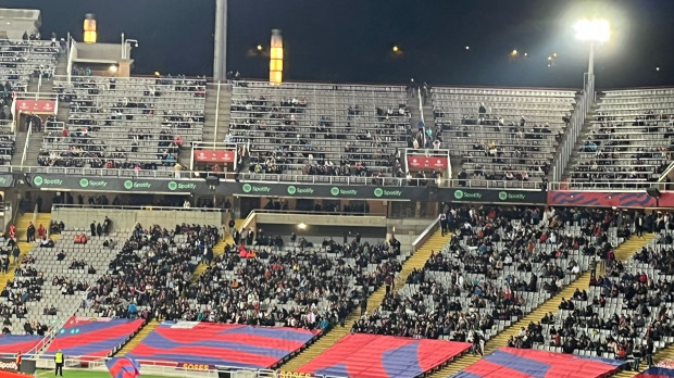 Here's a half-empty Barcelona's stadium from 2023-24 when they were not having a good season.  

These are the fans who call Madrid fans glory hunters. 🤡