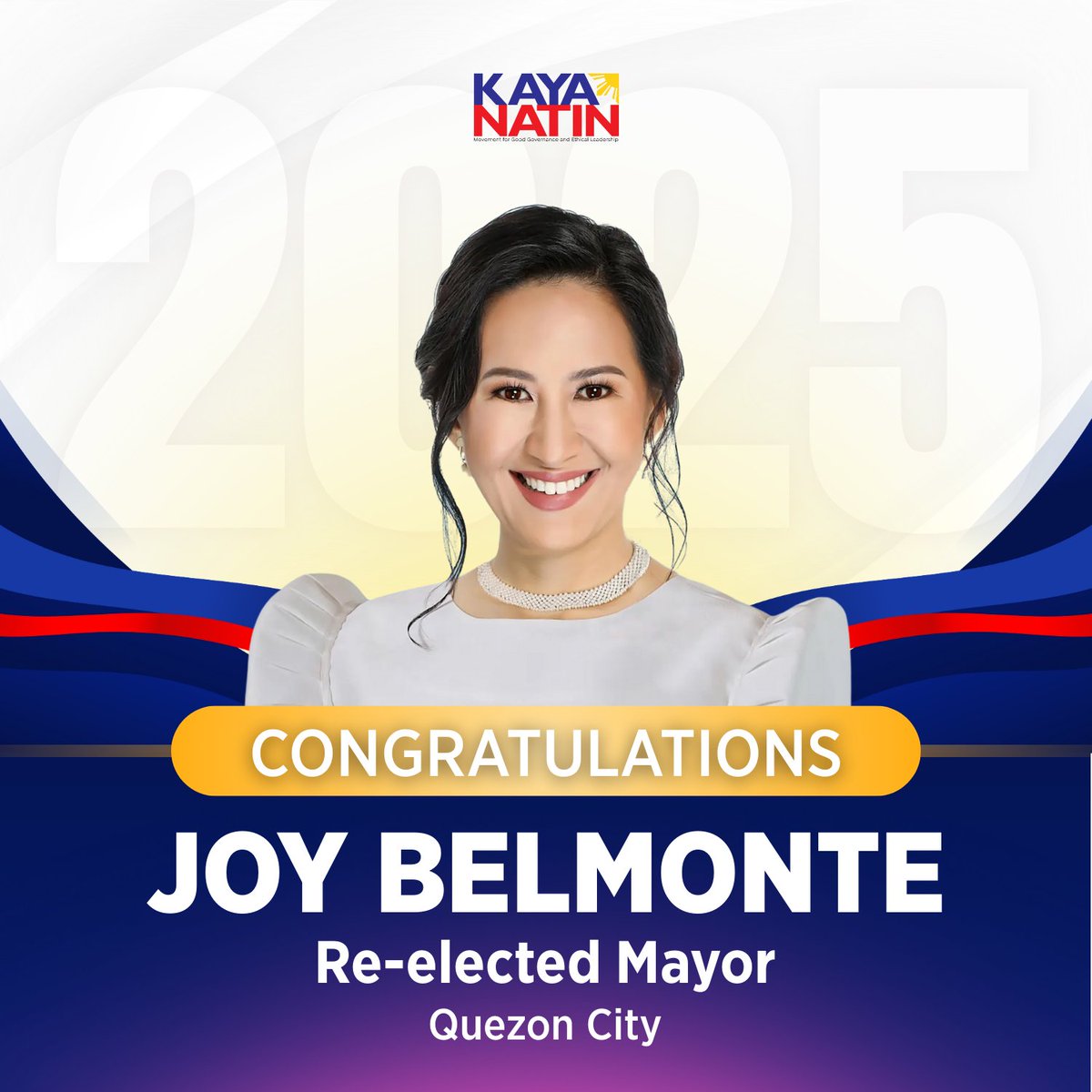 While the vote count is still ongoing in Quezon City, initial results overwhelmingly point to Mayor Joy Belmonte securing a historic third term as the city's chief executive. 

#KayaNatinPH