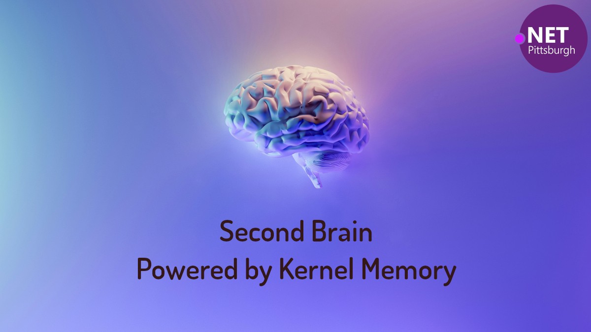 Second Brain, Powered by Kernel Memory by <a href="/aneeshlalga/">Aneesh Lal G A</a> Today at 5 PM EDT hosted by <a href="/balaone_/">Bala</a>.

meetup.com/pghdotnet/even…

#pghdotnet #community #microsoft #computerprogramming #kernelmemory