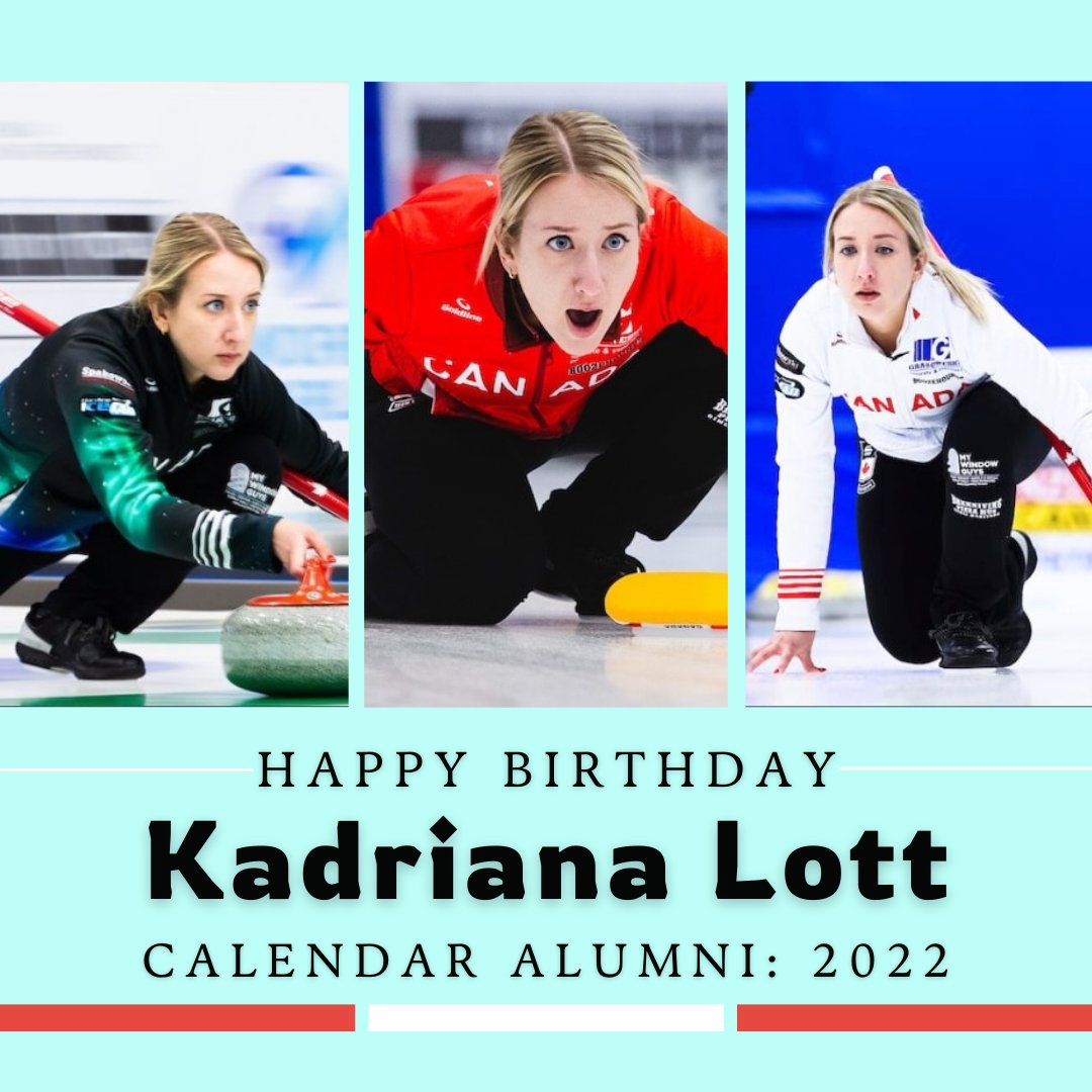 Happy birthday to #CurlingCares calendar alumni Kadriana Lott, 2x Canadian mixed doubles champion and STOH competitor!

#KadrianaCares #curling