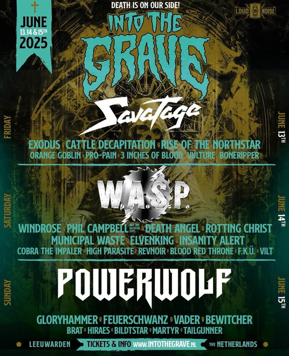 zakstevensmusic's tweet photo. Savatage! Live in Concert - June 13th, 2025 at Into The Grave Festival at Leeuwarden, The Netherlands! Be there!
#totalmetal
#savatage
#daboyz https://t.co/yAhri9Y0UO