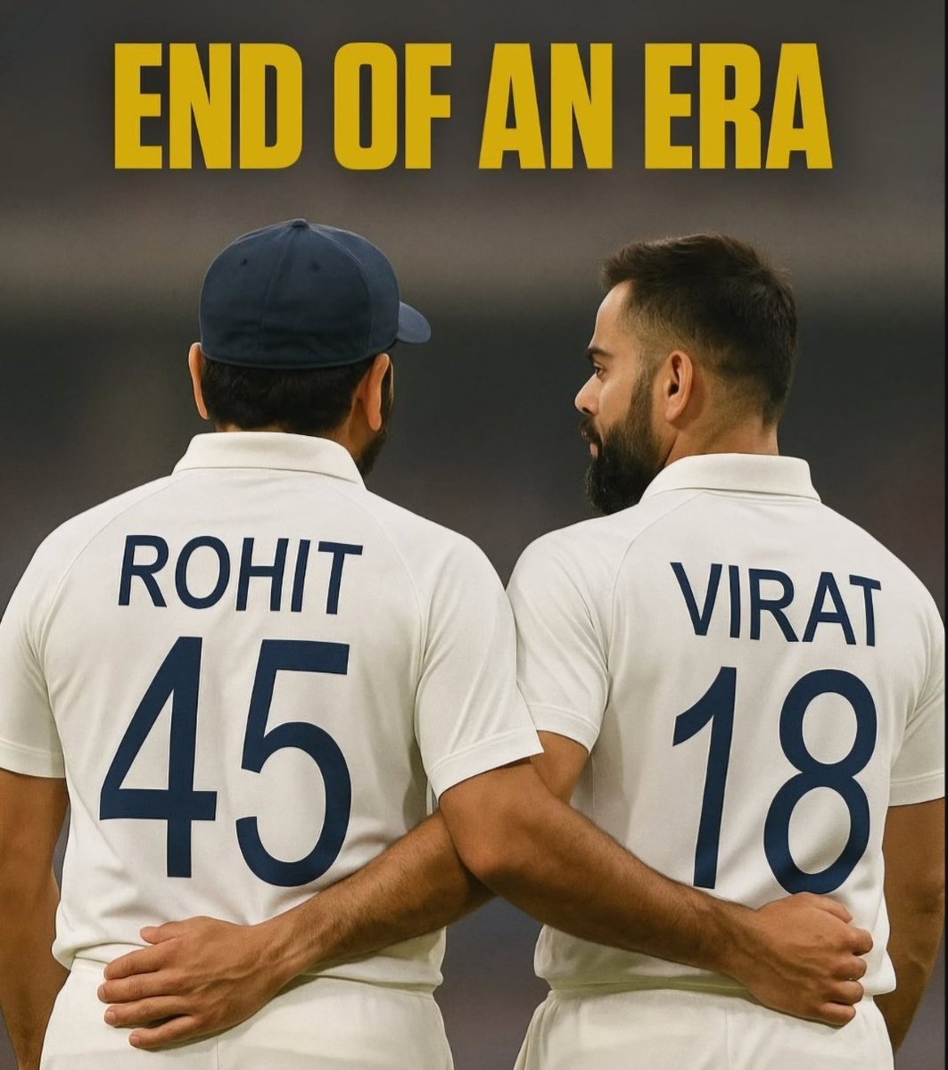 A N J A L I™ (@_nazariyaan_) on Twitter photo Can't put into words how much it hurts🥹- grew up watching <a href="/imVkohli/">Virat Kohli</a> & <a href="/ImRo45/">Rohit Sharma</a> dominate Test cricket-an era so rich, so fierce,so full of passion. Watching them walk away together feels like losing a part of my childhood. Not ready for the day you leave ODIs, King. #TestCricket Can't put into words how much it hurts🥹- grew up watching <a href="/imVkohli/">Virat Kohli</a> & <a href="/ImRo45/">Rohit Sharma</a> dominate Test cricket-an era so rich, so fierce,so full of passion. Watching them walk away together feels like losing a part of my childhood. Not ready for the day you leave ODIs, King. #TestCricket