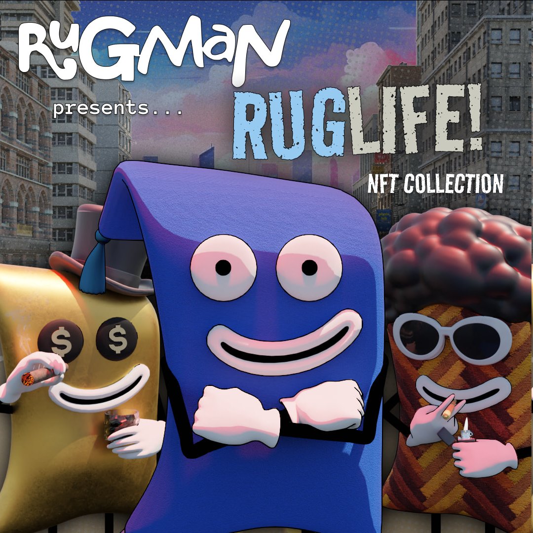 LADIES AND GENTLERUGS!!!

we are PROUD to present 'RUGLIFE' 
RUGMAN's very own NFT collection!
COMING SOON to a Hyperliquid eco near you