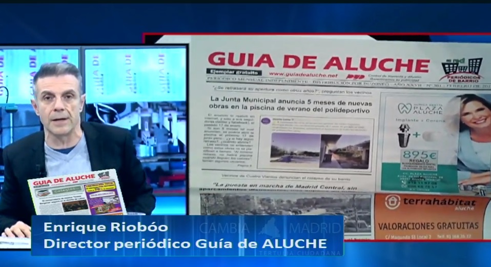 Canal 33 Madrid (@canal33) on Twitter photo El pregonero de las fiestas será el director de Guía de Aluche - LATINA (34 años de vida), Radio Intercontinental Madrid <a href="/RadioIntercon/">Radio Intercontinental Madrid</a> y Canal 33 TV, Enrique Riobóo (viernes, 30 mayo, por la noche, recinto feria de Parque Aluche)
guiadealuche.net El pregonero de las fiestas será el director de Guía de Aluche - LATINA (34 años de vida), Radio Intercontinental Madrid <a href="/RadioIntercon/">Radio Intercontinental Madrid</a> y Canal 33 TV, Enrique Riobóo (viernes, 30 mayo, por la noche, recinto feria de Parque Aluche)
guiadealuche.net