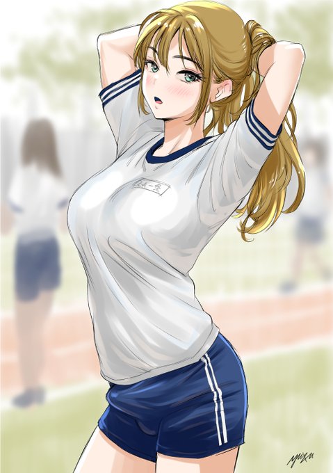 今日のラクガキ
視線が気になる～
 #hentai  #futanari  #futa #ふたなり 