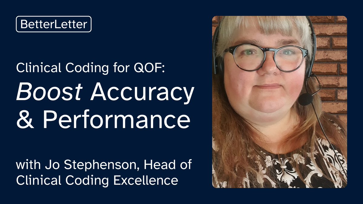 BetterLetter_AI's tweet image. We’re offering free online training for your coding team!
First session: “Clinical Coding for QOF: Boost Accuracy & Performance”
Date & Time: June 18, 2025, 1-1:45pm BST
👉 Register now: eventbrite.co.uk/e/clinical-cod…
#ClinicalCoding #QOF #GPLetters #FreeWebinar