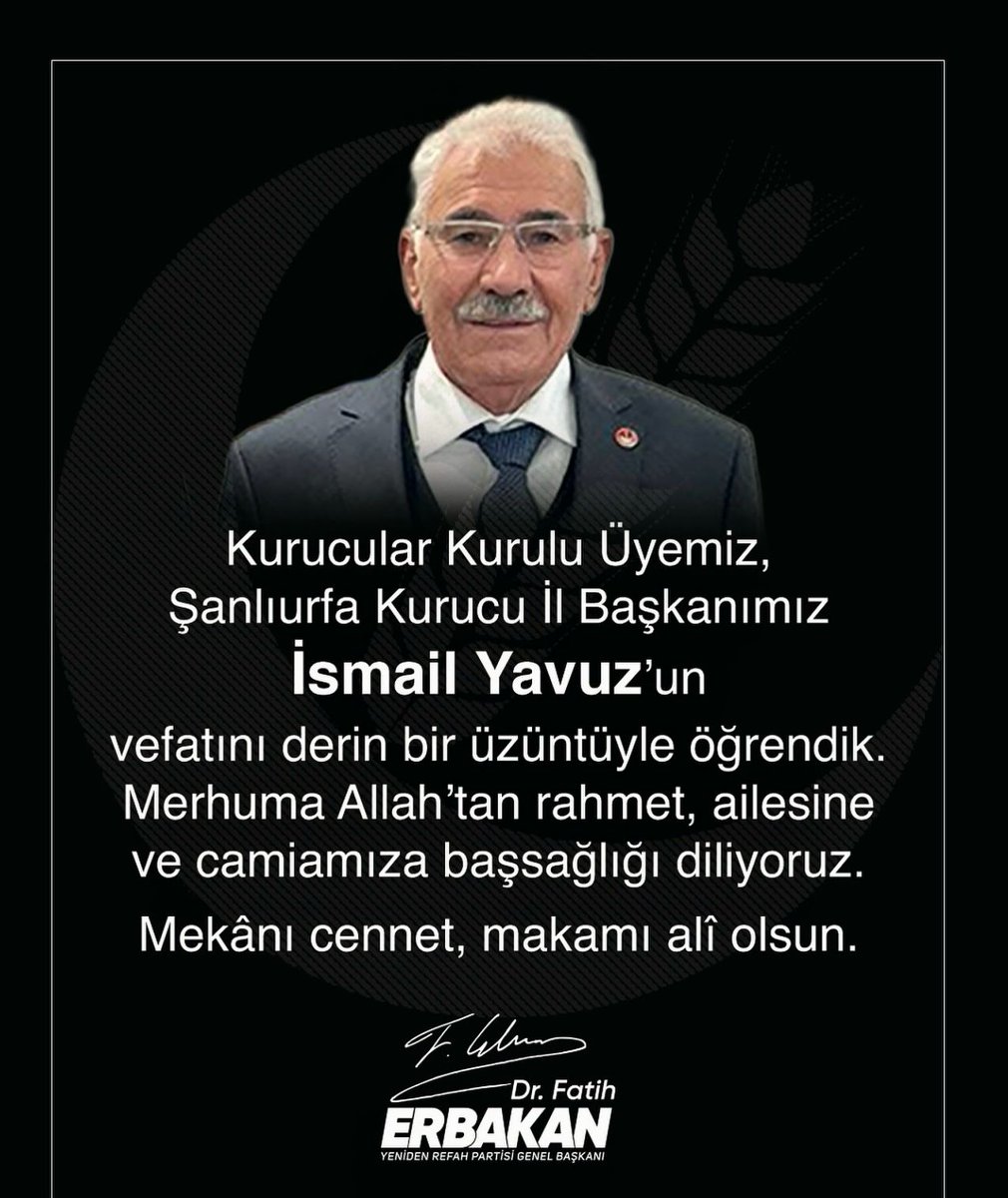 Allah rahmet eylesin mekanı cennet olsun inşallah