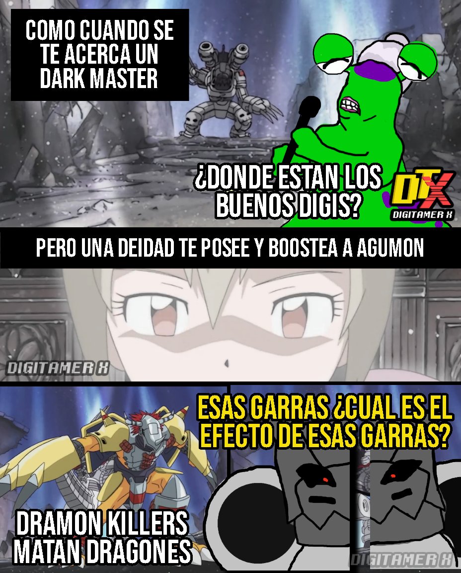 DigitamerX's tweet photo. ❗ El sacrificio de todos los Numemon no fue en vano... Claro que Homeostasis pudo haber actuado antes para derrotar a Mugendramon... YO QUIERO UN HEROE!

#Digimon #DigimonAdventure #Machinedramon #Wargreymon #anime #memes #Numemon https://t.co/YunYV5y9Js