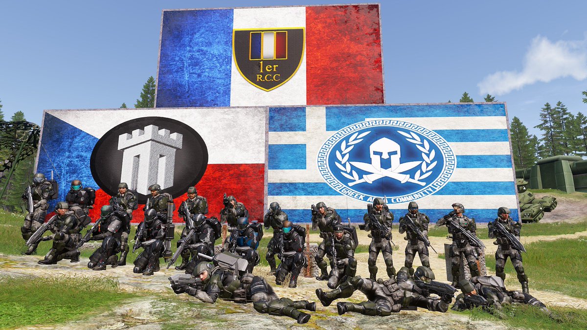 1erRCC's tweet photo. Une nouvelle #JointOps sur le thème de #Halo réussie pour le @1erRCC en compagnie de ses équipes partenaires : IBC 🇵🇱, FE 🇨🇿, GAC 🇬🇷

22 joueurs ont repoussés les assauts covenants sur Highlands !🔥 #Arma3 #OPTRE

Découvrez nos photos et vidéos! 📸📽️
 @ArmaPlatform https://t.co/jtGGqW5LDL