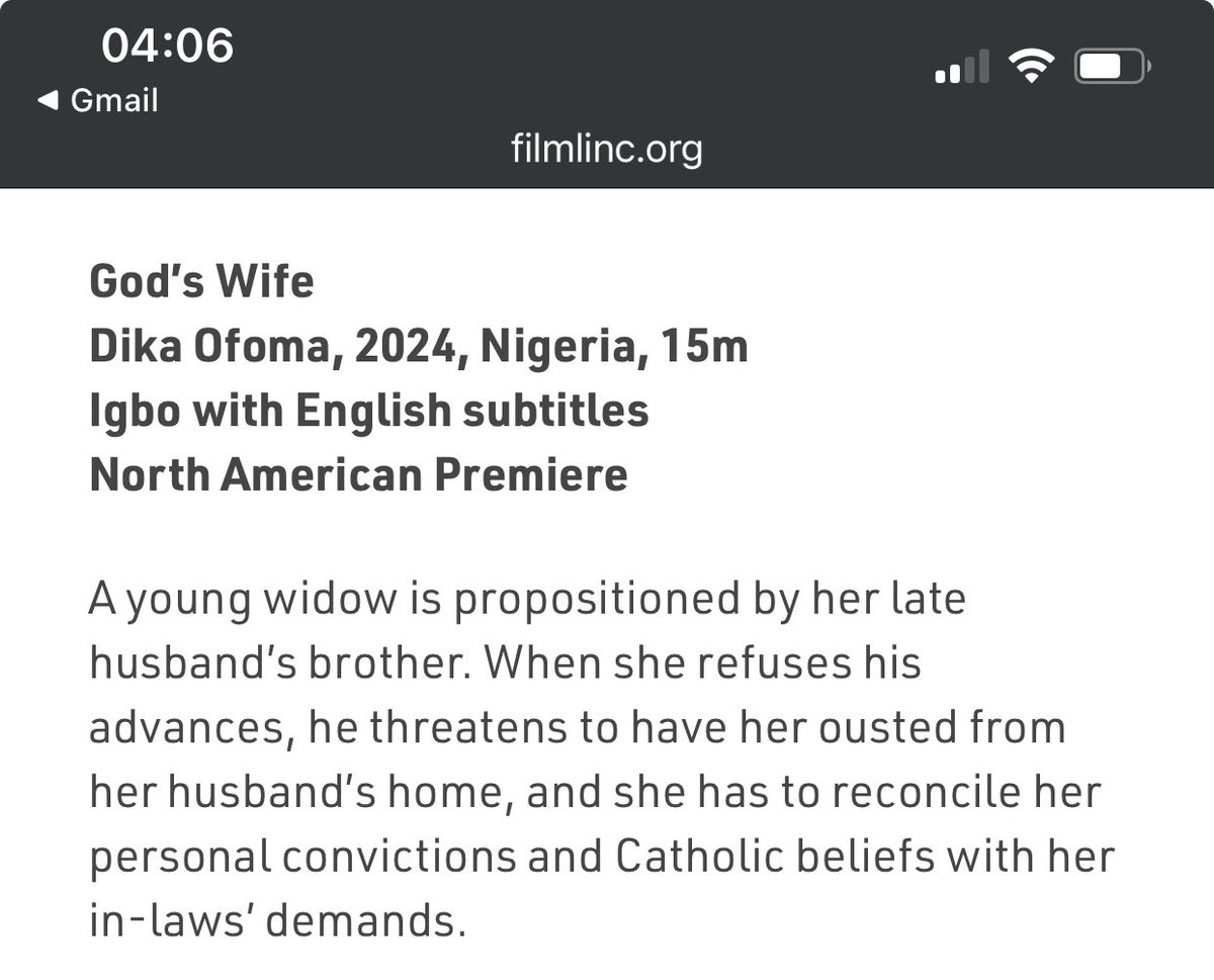 if you’re in New York City, please come see God’s Wife with me at the Film and Lincoln Center on Tuesday, the 13th at 8:30pm. It will mean the world to me. 

see link to get your tickets: 

filmlinc.org/films/shorts-p…