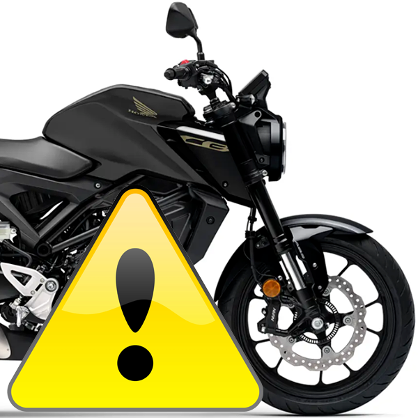 MANUFACTURERS' RECALL

The headlight structure internal plates on your Honda CBF125NA, CBF250NA or CBF300NA can resonate due to vibrations from the engine and steering. 

FEMA, Europe's leading motorcyclists' organisation, shows you all recalls: femamotorcycling.eu/recalls